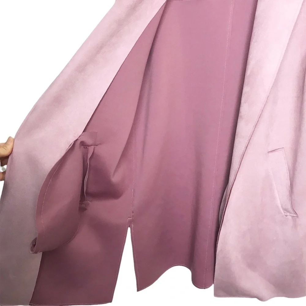 Bershka Dusty Pink Soft Open Front Coat